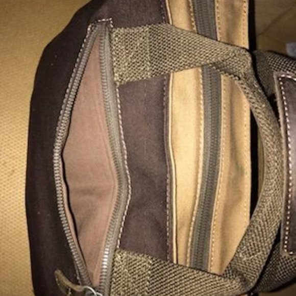 TSD Hidden Woods Canvas and Leather Brown Tote Bag electronics/computer case - Picture 9 of 16